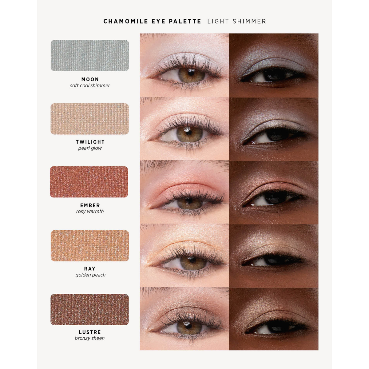 Ere Perez Chamomile Eye Palette | Light Shimmer