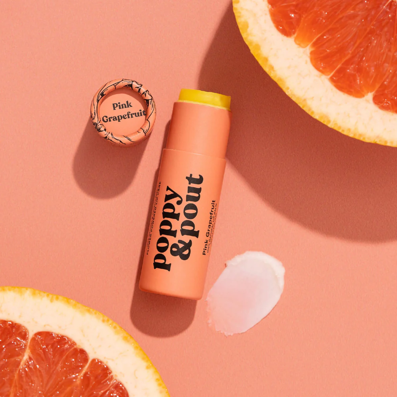 Poppy & Pout Lip Balm | Pink Grapefruit