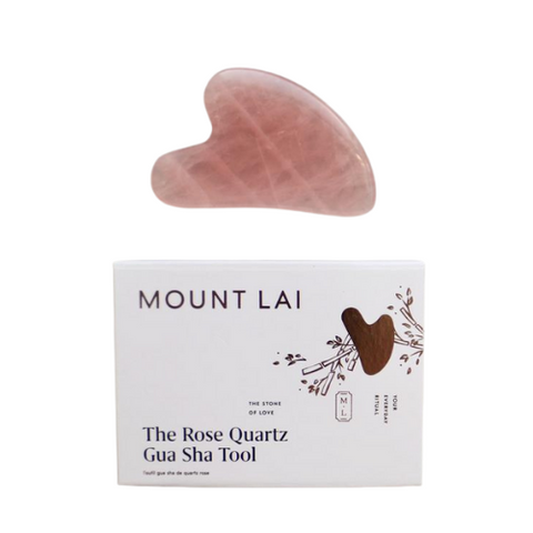 Mount Lai Rose Quartz Gua Sha Facial Lifting Tool