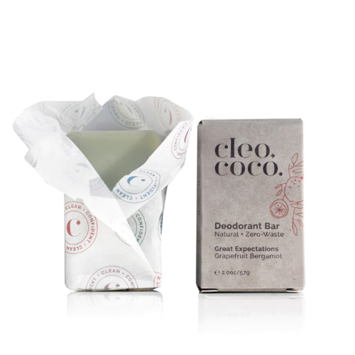 Cleo+Coco Deodorant BAR Zero-Waste - Great Expectations, Grapefruit Bergamot