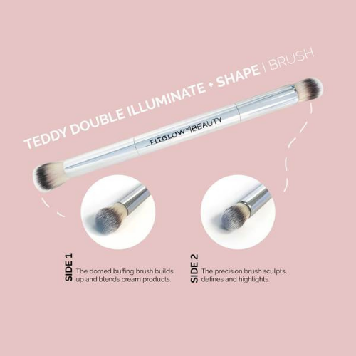 Fitglow Beauty Teddy Double-Ended Illuminate and Shape Brush